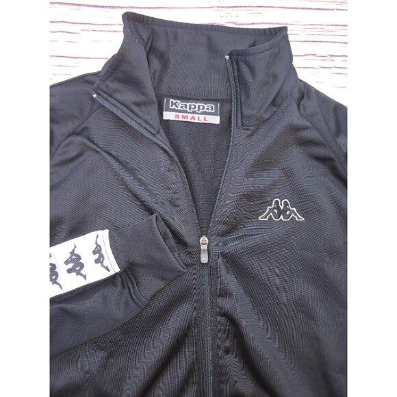 Kappa Mens Small Black Polyester Track Jacket With Logo & Full Zip - Picture 3 of 8